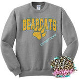 BEARCATS PAW VARSITY DISTRESSED