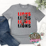 LIONS BOLT RED T-SHIRT