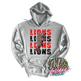 LIONS BOLT RED LONG SLEEVE/SWEATSHIRT