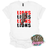 LIONS BOLT RED T-SHIRT