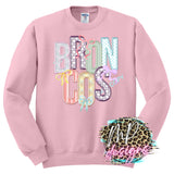 BRONCOS FAUX EMBROIDERY