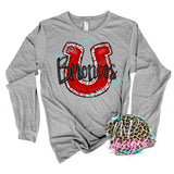 BRONCOS RED HORSESHOE