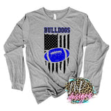 BULLDOGS FLAG FOOTBALL ROYAL LONG SLEEVE/SWEATSHIRT