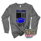 BULLDOGS FLAG FOOTBALL ROYAL LONG SLEEVE/SWEATSHIRT