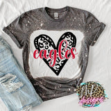 EAGLES HEART LEOPARD RED