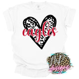 EAGLES HEART LEOPARD RED