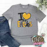 I LOVE MY EAGLES GOLD