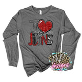 I LOVE MY LIONS RED LONG SLEEVE/SWEATSHIRT