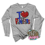 I LOVE MY PANTHERS RED LONG SLEEVE/SWEATSHIRT