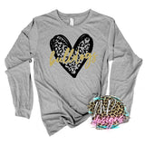 BULLDOGS LEOPARD HEART GOLD LONG SLEEVE/SWEATSHIRT