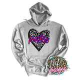 PANTHERS LEOPARD HEART RED LONG SLEEVE/SWEATSHIRT