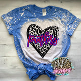 PANTHERS LEOPARD HEART RED T-SHIRT
