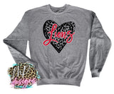 LIONS LEOPARD HEART RED LONG SLEEVE/SWEATSHIRT