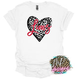 LIONS LEOPARD HEART RED T-SHIRT