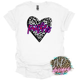 PANTHERS LEOPARD HEART RED T-SHIRT