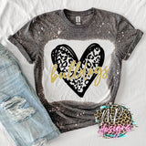 BULLDOGS LEOPARD HEART GOLD T-SHIRT