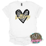 BULLDOGS LEOPARD HEART GOLD T-SHIRT