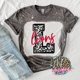 LIONS L LEOPARD RED T-SHIRT