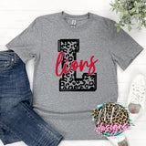 LIONS L LEOPARD RED T-SHIRT