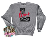 LIONS L LEOPARD RED LONG SLEEVE/SWEATSHIRT
