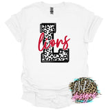 LIONS L LEOPARD RED T-SHIRT
