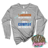 LONGHORN AND COWBOY