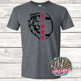 LIONS MASCOT FOOTBALL RED T-SHIRT