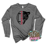 PANTHERS MASCOT FOOTBALL RED LONG SLEEVE/SWEATSHIRT