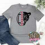 PANTHERS MASCOT FOOTBALL RED T-SHIRT
