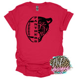 PANTHERS MASCOT FOOTBALL RED T-SHIRT
