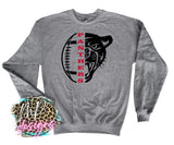 PANTHERS MASCOT FOOTBALL RED LONG SLEEVE/SWEATSHIRT