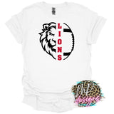 LIONS MASCOT FOOTBALL RED T-SHIRT