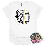 BULLDOGS MASCOT FOOTBALL GOLD T-SHIRT