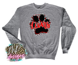 LIONS PAW RED LONG SLEEVE/SWEATSHIRT