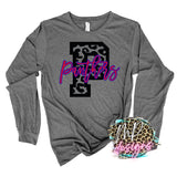PANTHERS P LEOPARD RED LONG SLEEVE/SWEATSHIRT