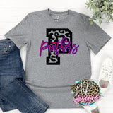 PANTHERS P LEOPARD RED T-SHIRT