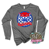 PANTHERS PREPPY MASCOT RED LONG SLEEVE/SWEATSHIRT
