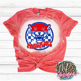 PANTHERS PREPPY MASCOT RED T-SHIRT