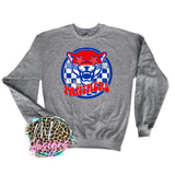 PANTHERS PREPPY MASCOT RED LONG SLEEVE/SWEATSHIRT