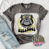 BULLDOGS PREPPY MASCOT GOLD T-SHIRT