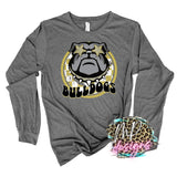 BULLDOGS PREPPY MASCOT GOLD LONG SLEEVE/SWEATSHIRT