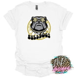 BULLDOGS PREPPY MASCOT GOLD T-SHIRT