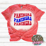 PANTHERS WAVY RETRO RED T-SHIRT