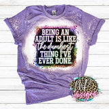 BEING AN ADULT BLEACHED T-SHIRT