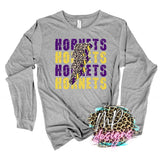HORNETS BOLT PURPLE LONG SLEEVE/SWEATSHIRT