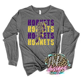 HORNETS BOLT PURPLE LONG SLEEVE/SWEATSHIRT