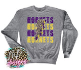 HORNETS BOLT PURPLE LONG SLEEVE/SWEATSHIRT