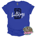 BULLDOGS B LEOPARD ROYAL T-SHIRT