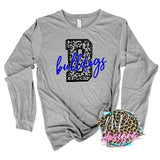 BULLDOGS B LEOPARD ROYAL LONG SLEEVE/SWEATSHIRT
