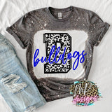 BULLDOGS B LEOPARD ROYAL T-SHIRT